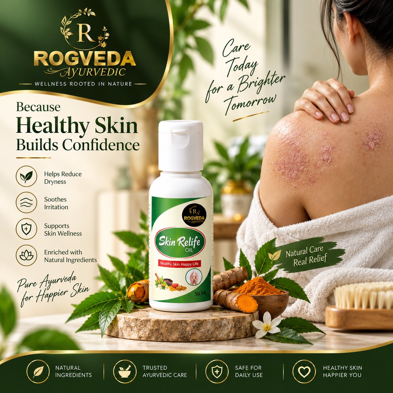 Rogveda Skin Relief Oil for Psoriasis Care - Image 4