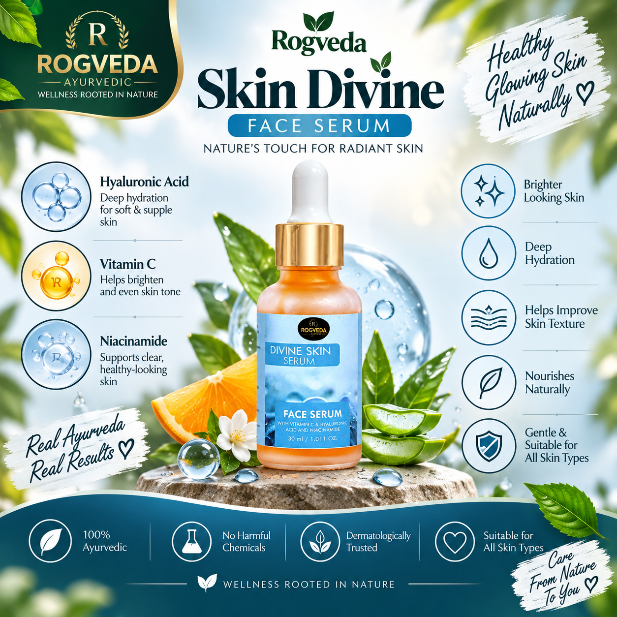 Rogveda Skin Divine Face Serum - Image 4
