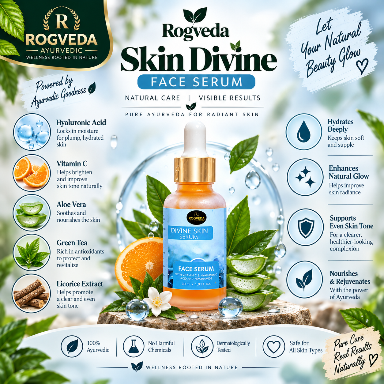 Rogveda Skin Divine Face Serum - Image 3
